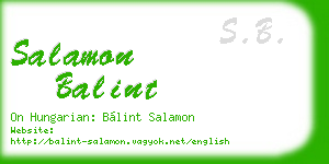 salamon balint business card
