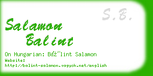 salamon balint business card